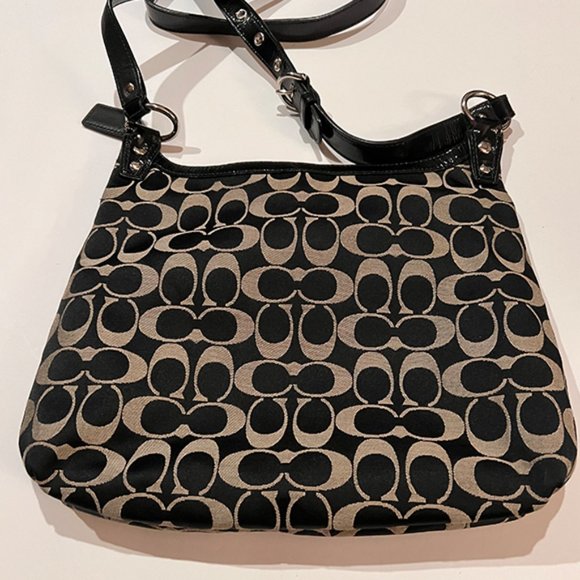 COACH PENELOPE SIGNATURE SATEEN HIPPIE F19259 - Cross Body Shoulder Bag - Picture 4 of 4